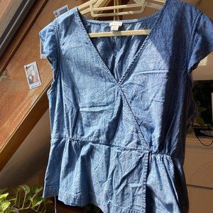 J. Crew Peplum Gingham Shirt